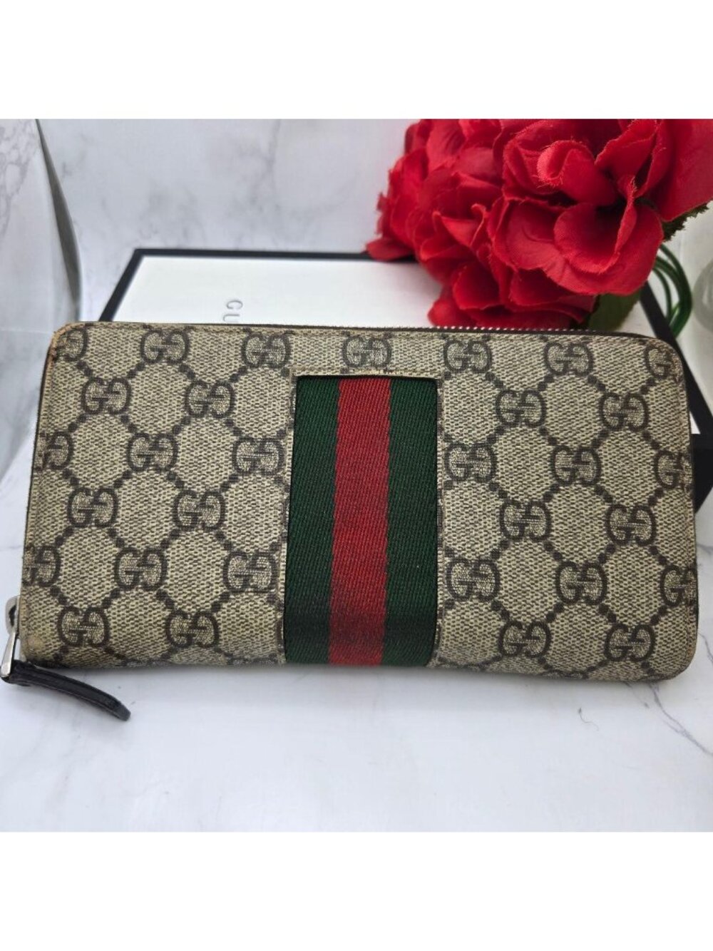 Gucci Wallet Sherry Line GG Supreme
